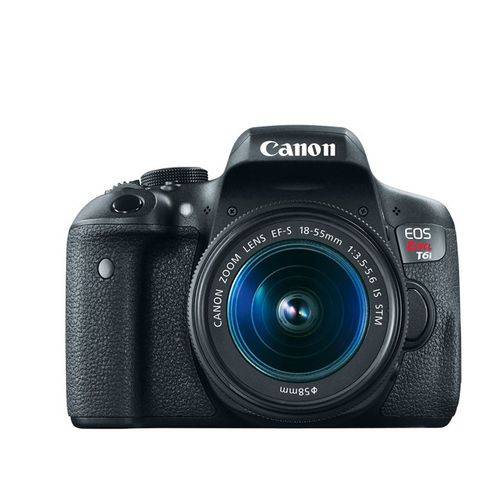 Câmera Canon T6i Kit com Lentes 18-55mm + 55-250mm