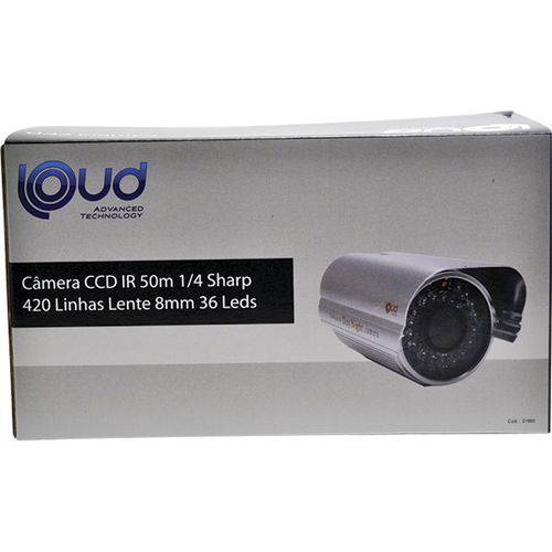 Camera Ccd Ir 50m 1/4 Sharp 420 Linhas Lente 8mm 36 Leds Ld1860 S/suporte Loud