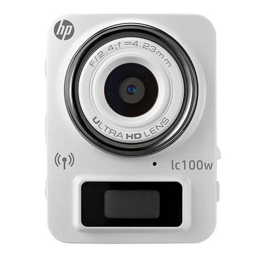 Câmera de Ação Hp Lc100w 8MP com Wi-Fi e Gravações em Loop - Branco