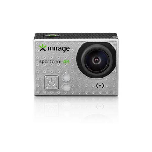 Câmera de Ação Mirage 4K Tela de LCD 2" Sport 16MP Prata com 22 Acessórios - Mirage