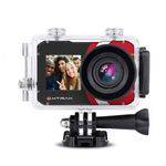 Câmera de Ação Xtrax Selfie 4K - Vermelho/Preto