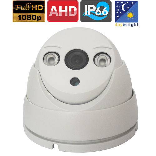 Câmera de Segurança Dome AHD 1080p Alta Resolução IP66 Blindada Externa 2MP