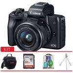Câmera Digital Canon EOS M50 Mirrorless com Lente 15-45mm, Bolsa Canon, Tripé, Cartão 32gb, Kit Limp