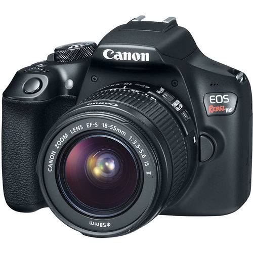 Câmera Digital Canon EOS Rebel T6, Tela LCD 3pol, 18MP, Filma em Full HD, Wi-Fi e NFC Integrados