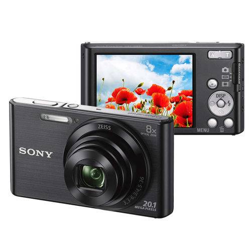 Câmera Digital DSC-W830 20.1mp Preta Sony