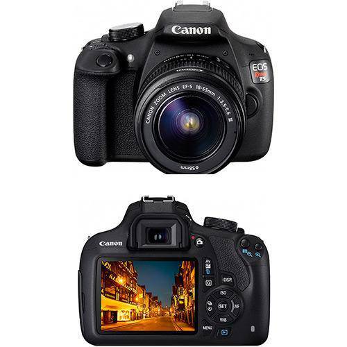 Câmera Digital Dslr Canon Eos Rebel T5 18mp Lente Ef-S18-55mm Iii - Preta