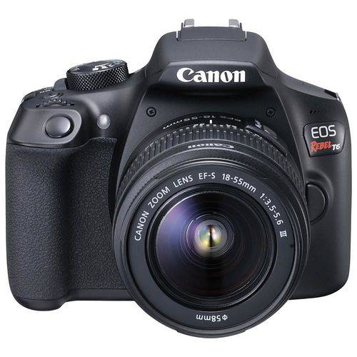 Câmera Digital DSLR Canon EOS Rebel T6 com 18MP