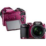 Câmera Digital Nikon B500 16MP Zoom Óptico 40x Cartão 20MB Wi Fi - Rosa