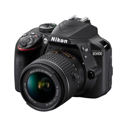Câmera Digital Nikon D3400 Kit 18-55 VR/ 24.2MP - Preto