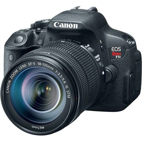 Câmera Digital SLR Canon Rebel T5i - 18MP - Full HD - Lente 18-135mm - LCD 3.0