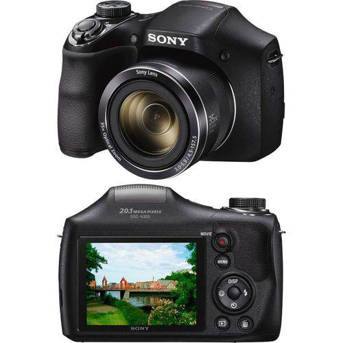 Câmera Digital Sony DSC-H300 20.1 MP Zoom 35x Cartão de Memória 8GB