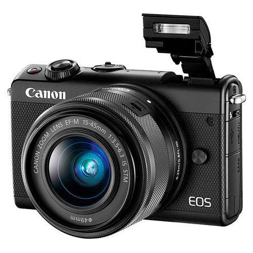 Câmera DSLR Canon EOS M100 24.2MP 3.0" Wi-Fi/NFC/Bluetooth + Kit EF-M15-45 IS ST