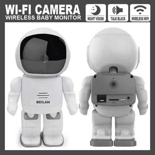 Câmera e Filmadora Robô Astronauta de Monitoramento HD 960 com WiFi e Visão Noturna