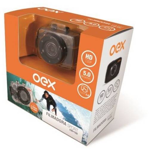 Camera Filmadora a Prova Dagua Sport Oex 5mp Hd Touch Cm100