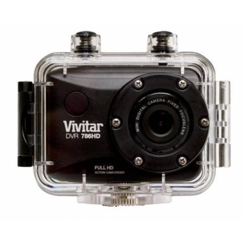 Câmera Filmadora de Ação Full Hd com Caixa Estanque e Acessórios Dvr786hd Vivitar - Preta