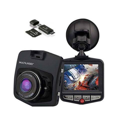 Camera Filmadora Veicular Dvr Full Hd 32gb Multilaser Au021