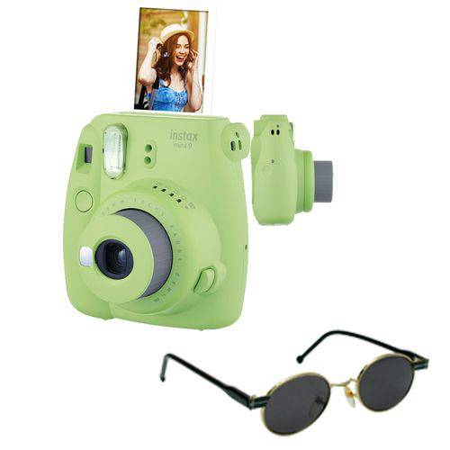 Câmera Instantânea Fujifilm Instax Mini9 Verde Lima + Óculos de Sol