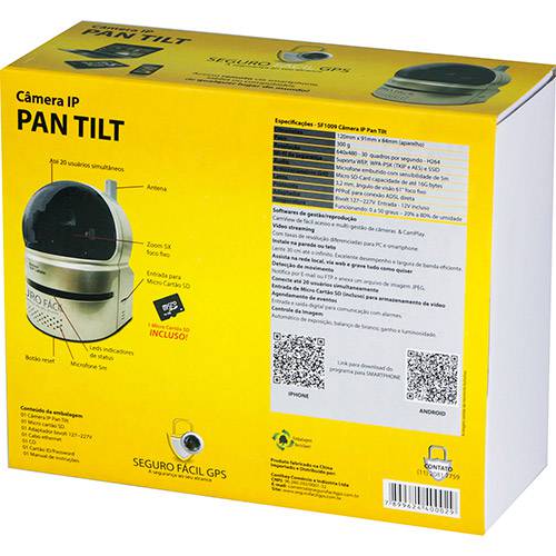 Câmera IP Pan Tilt - Seguro Fácil