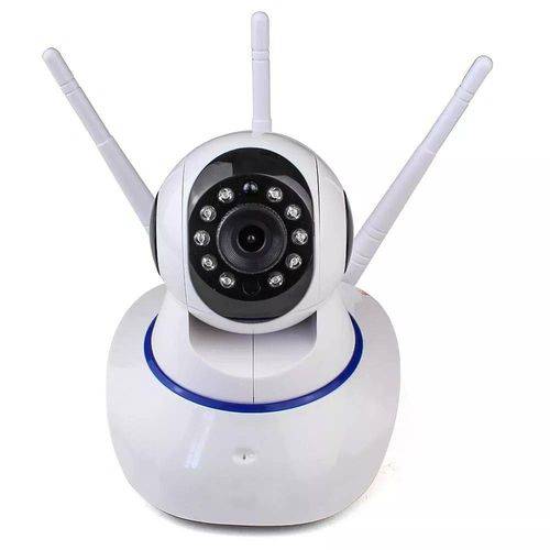 Câmera Rotativa WIFI IP de Segurança com 3 Antenas