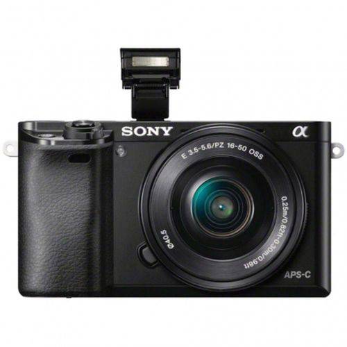 Câmera Sony Mirrorless ILCE-6000L, 24,3MP, WiFi, Lente 16-50mm - Preto