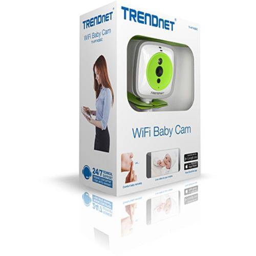 Câmera Wifi para Bebês Baby Cam + Canção de Ninar + Visão Noturna + Microfone + Termômetro + Detecção de Movimento e Som - IP743SIC Trendnet