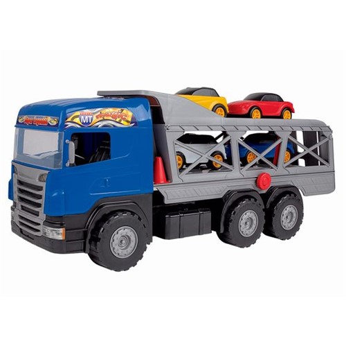 Caminhão Cegonha Super Azul Magic Toys