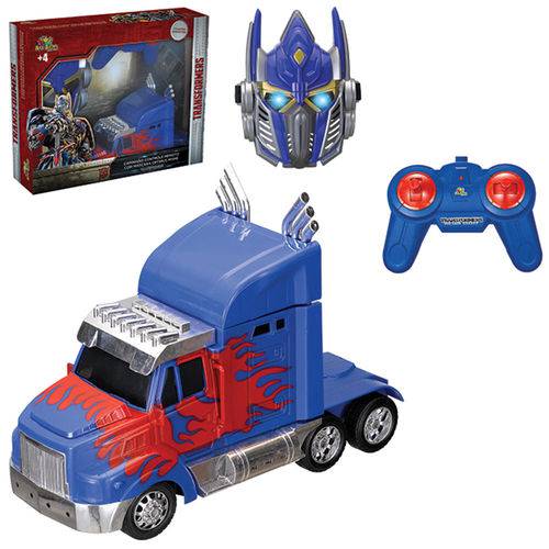 Caminhão Controle Remoto com Máscara Transformers Optimus Pr