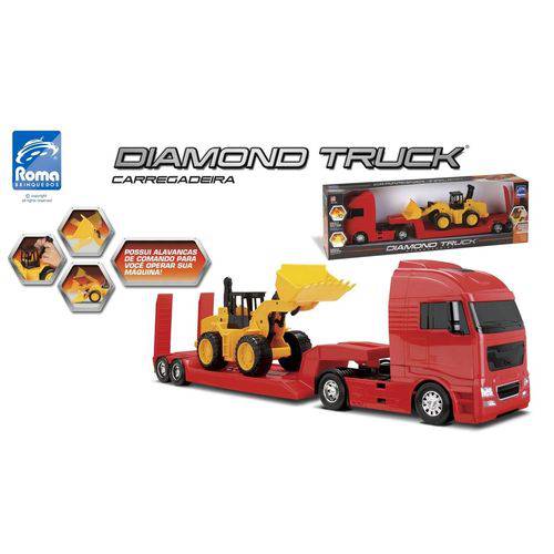 Caminhão Diamond Truck e Carregadeira Workers 1322 - Roma Brinquedos