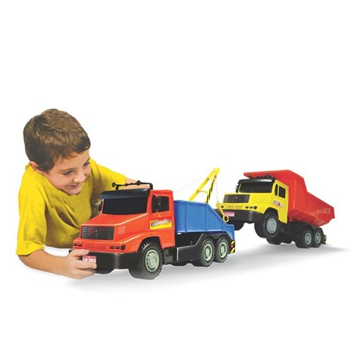 Caminhão Super Guincho Vermelho e Azul - Líder