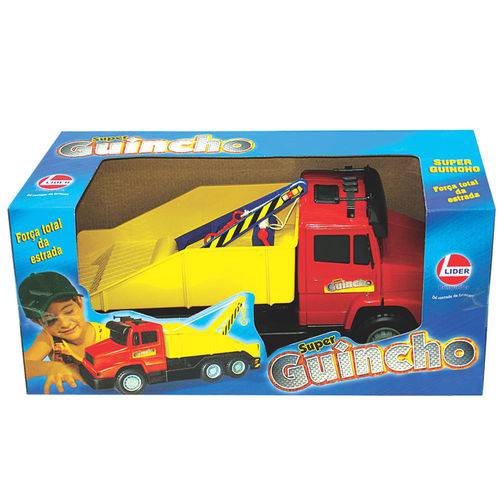 Caminhão Super Guincho Vermelho e Azul - Líder