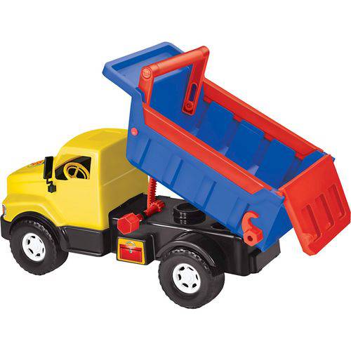 Caminhão Tilin Super Caçamba Força Bruta - 51 Cm - Amarelo/azul