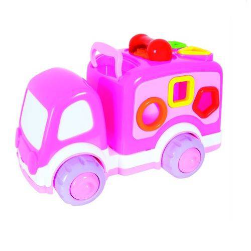 Caminhãozinho Didático Rosa - Super Toys