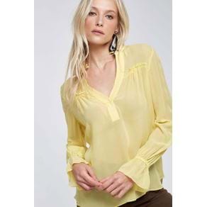 Camisa Agatha Seda Amarelo Summer - 36