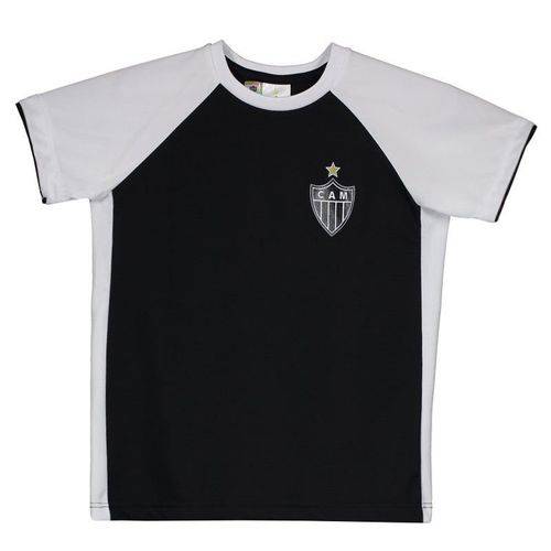 Camisa Atlético Mineiro Infantil Preta e Branca - Braziline
