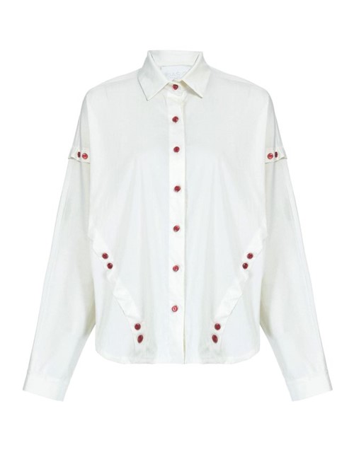 Camisa Botões de Algodão Off White Tamanho 38