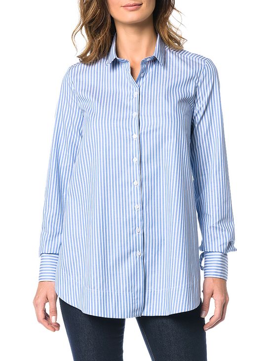 Camisa Calvin Klein com Amarração Azul Claro - 40