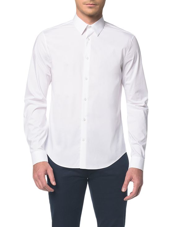 Camisa Calvin Klein Extra Slim Simples Branco 2 - 2