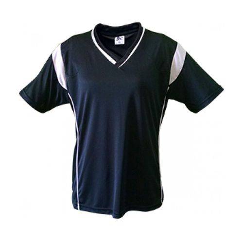 Camisa Camiseta - Volei / Handball - Ferrara - Preto/branco- Feminina - Kanga
