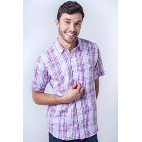 Camisa Casual Masculina Tradicional Algodão Fio 40 Rosa F05541a 01