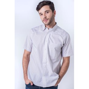 Camisa Casual Masculina Tradicional Algodão Fio 60 Branco F01449a 01