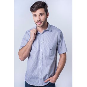 Camisa Casual Masculina Tradicional Algodão Fio 60 Cinza F01453a 01