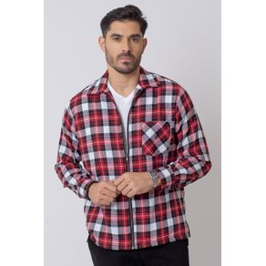 Camisa Casual Masculina Tradicional Flanela Vermelho (377) 08306 01