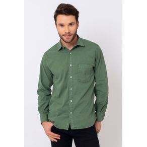 Camisa Casual Masculina Tradicional Tencel Verde 400 08352 01