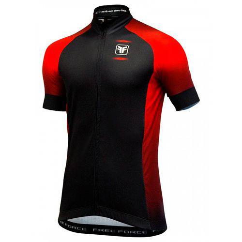 Camisa Ciclismo Free Force Horizon Preto/vermelho