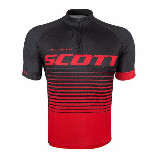 Camisa Ciclismo Scott Rc Team 20 Preto/ Vermelho