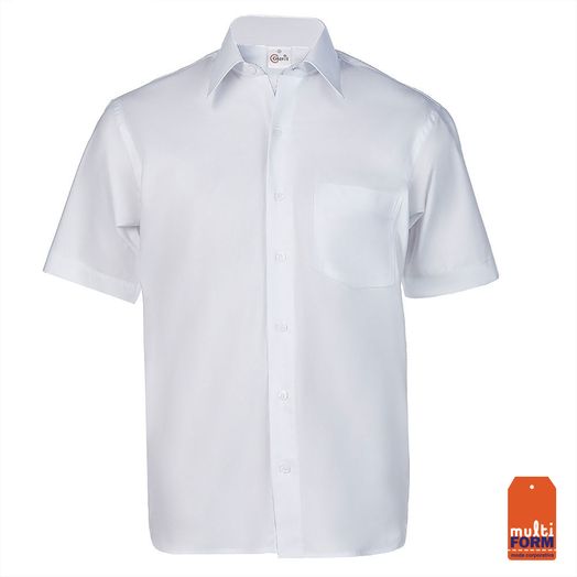 Camisa Confort Masculina Branca Manga Curta Tamanho 1