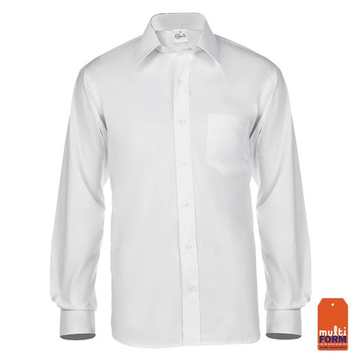 Camisa Confort Masculina Branca Manga Longa Tamanho 1