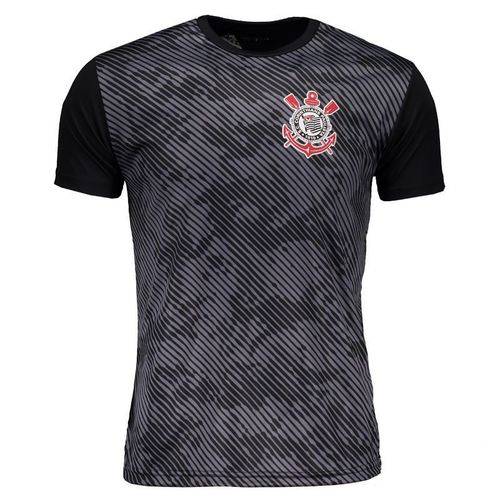 Camisa Corinthians Basic Camuflagem Masculino - Preto/cinza