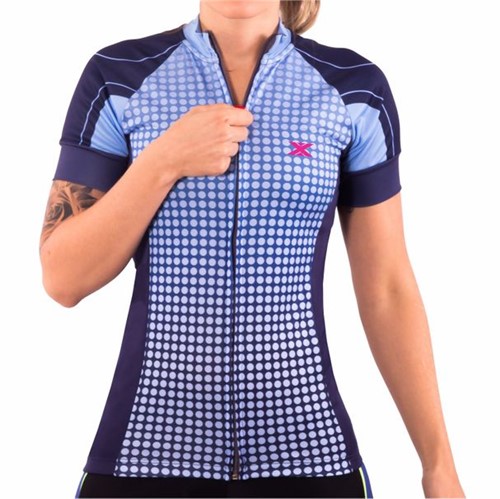 Camisa de Ciclismo Montop DX3 - Feminina - Marinho