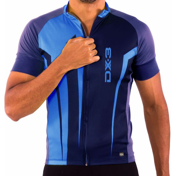 Camisa de Ciclismo Montop DX3 - Masculina - Azul Escuro